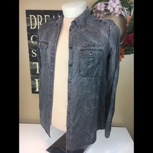 Express Boyfriend Casual Button Down Shirt Small